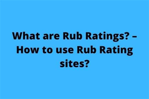 Rub Ratings